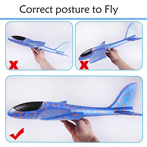 LOFEE Beach Toys for Kid 3 4 5 Year Old, Model Foam Airplane Toy for Boy 6 7 8 Year Old Birthday Present for 3-8 Year Old Boy-Girl Blue - Thumbnail 7