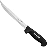 Dexter-Russell 8" Tiger Edge Insulation Knife, Soft Black Handle | Tiger edge stainless steel blade slices insulation materials fast. Comfortable soft grip, backed by the Dexter guarantee.
