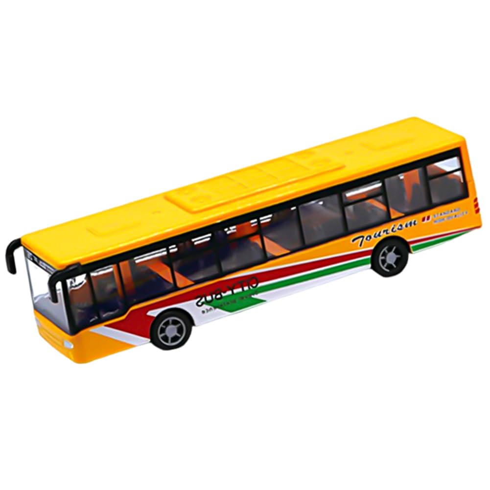 KCJDCDG Toy Bus Alloy Diecast Pull Back Bus Toy Vehicles Metal Cars Model Mini Bus Model Pull Back Bus Vehicles Car toy City Bus toy Blue Bus Model Blue Car toy Gifts for Boys Girls Kids-Yellow