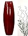 Green Floral Crafts 27-inch Natural Bamboo Cylinder Floor Vase Wooden for Dried Flowers Branches Perfect Spa Office Dining Living Room Entry Way Home Decoration, Mahogany Red