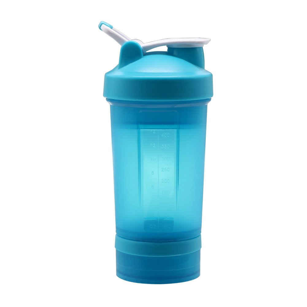 Sport Protein Powder Shaker Bottle, 3in1 Free Combination Milkshake Bottle, One