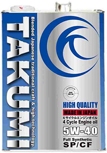 TAKUMIモーターオイル(AKTJAPAN) エンジンオイル 5W-40 SP/CF 4L 4輪ガソリン/ディーゼル車用 化学合成油 街乗り の商品画像