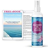 SEA SPRAY MAGNESIUM OIL | with Real Vanilla | w/Aloe | Less Itch | for Anxiety, Sleep Issues, Restless Legs, Migraines, Joint Pain, PMS and more! | Pure | Effective | Non-Toxic | FREE eBook!