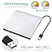 External CD Drive, MMUSC USB CD/DVD-RW Drive, Slim High Speed CD Player Burner for MacBook Air Pro/Air/iMac and Laptop Desktops Support Windows/Vista/7/8.1/10, Mac OSX (White)