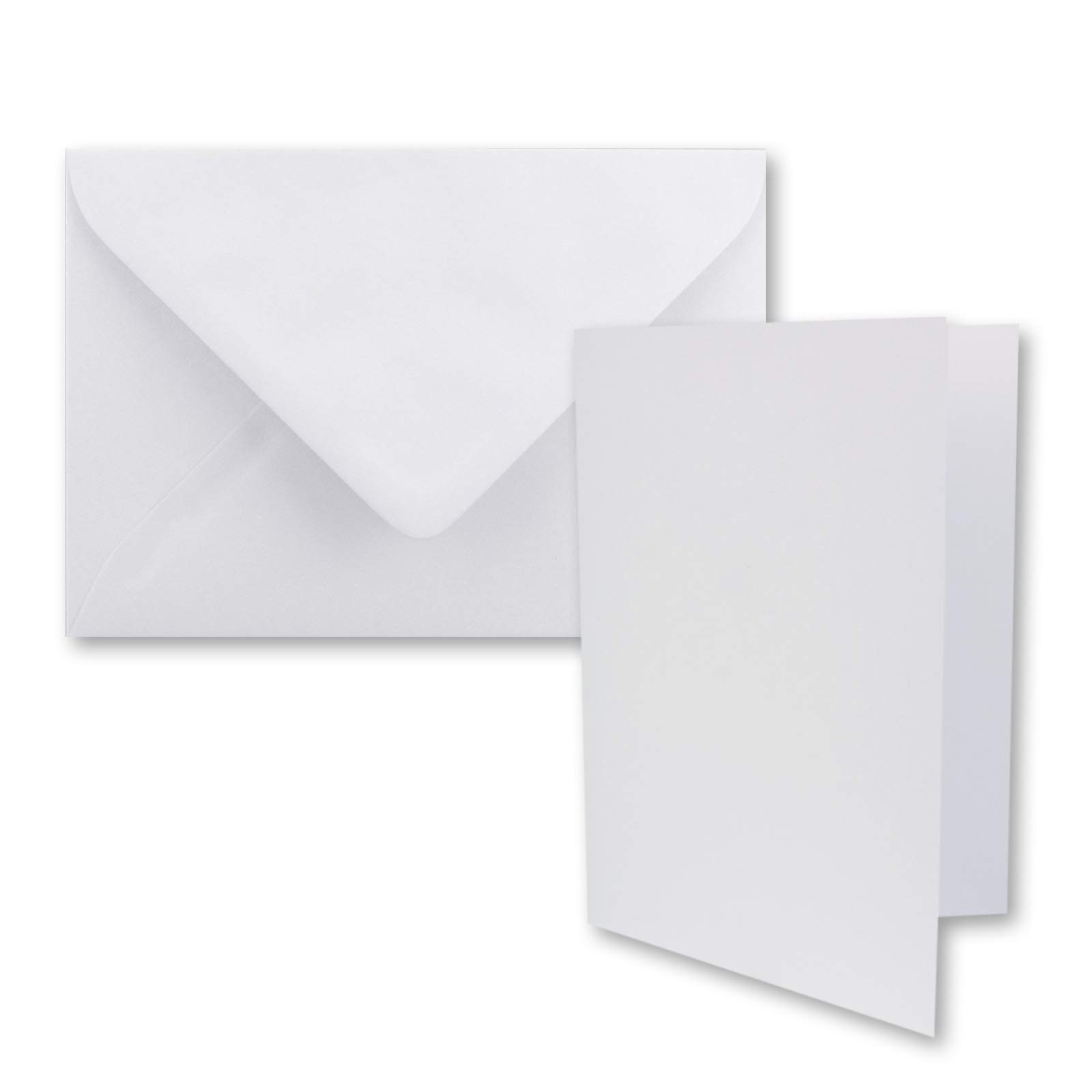10x DIN B6 folding card set with envelopes in bright white - 120 x 170 mm - ideal for invitation cards, wedding, baptism, communion, confirmation - Brand: FarbenFroh