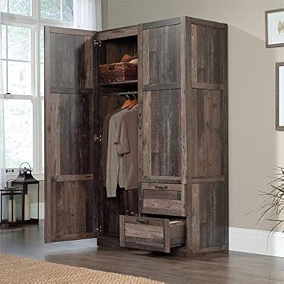 Buy Sauder Select Wooden Wardrobe Armoire In Rustic Reclaimed Pine Online In Poland B08kxmf7r6