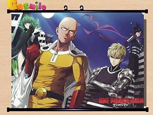 Home Decor Anime One Punch Man Saitama Genos Sonic Tornado Wall Scroll Poster Fabric Painting 22*16.1 inch b2 41