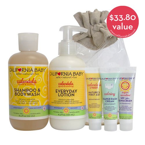 Calendula Newborn Tote 5pieces set by California Baby image