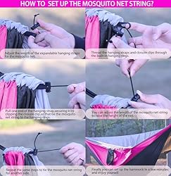 Camping Hammock, Portable Hammocks with Mosquito