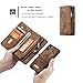 AKHVRS iPhone Xs Wallet Case,Handmade Premium Cowhide Leather Wallet Case & Zipper Wallet Case Cover [Magnetic Closure] Detachable Magnetic Case with Card Slots for 5.8