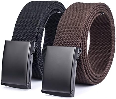 Canvas web Hiker Belt Military Tactical Waist Belt 2 Pack by ViViKiNG