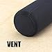 Newest 18 Oz Glass Bottle Top Level Quality Environmental Borosilicate Glass Water Bottle with Colorful Nylon Sleeve,BPA Free,Crystal Clear,Trendy Design (Black)
