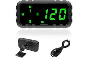 Skymii Heads Up Display for Car Digital GPS Speedometer MPH Odometer automobile Compass for dashboard Universal Large LCD Screen HUD Fatigued Driving Alert Speeding Alarm for Golf cart All Vehicles