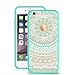 Ailun Case for iPhone 6 iPhone 6s Solid Acrylic Back Reinforced Soft TPU Frame Ultra Slim Shock Absorption Bumper Anti Scratch Fingerprint Oil Stain Back Cover Mandala MintGreen