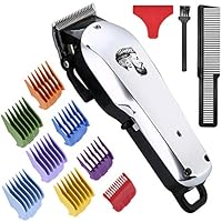 Professional Cordless Hair Clipper for Men Hair Haircuttings Kit Mustache Body Grooming Kit Rechargeable Hair Trimmer for...
