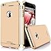 iPhone 6 Plus Case, Anole Ultra-Thin 3 in 1 Anti-Scratch Fingerprint Shockproof Resist Cracking Electroplate Metal Texture Armor PC Hard Back Case Cover for Apple iPhone 6 Plus 5.5 Inch (Gold)