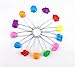 yueton Pack of 50 Assorted Color Plastic Head Baby Safety Pins Safety Locking Baby Cloth Diaper Nappy Pins (Fruits)