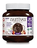 Nutiva Certified Organic, non-GMO, Vegan Hazelnut Spread with Cocoa, Chia and Flaxseed, Dark Chocolate, 13 Ounces