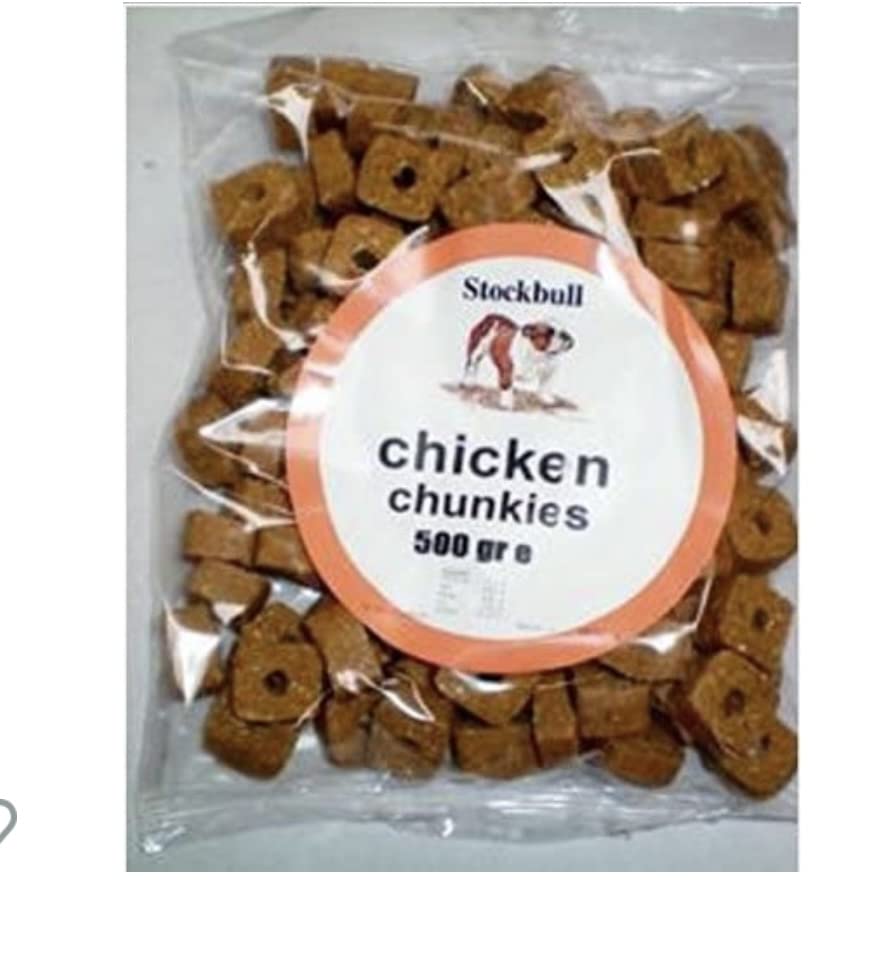 STOCKBULL CHICKEN CHUNKIES 500G PER PACK. TRAINING – DOG TREAT – PILL POCKET - 1 OR 3 PACKS (1 PACK)