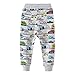 HUAER& Boys Print Car Pattern Cotton Pants Drawstring Elastic Sweatpants (4-5T(height100-110cm/38-42inch), 7016)
