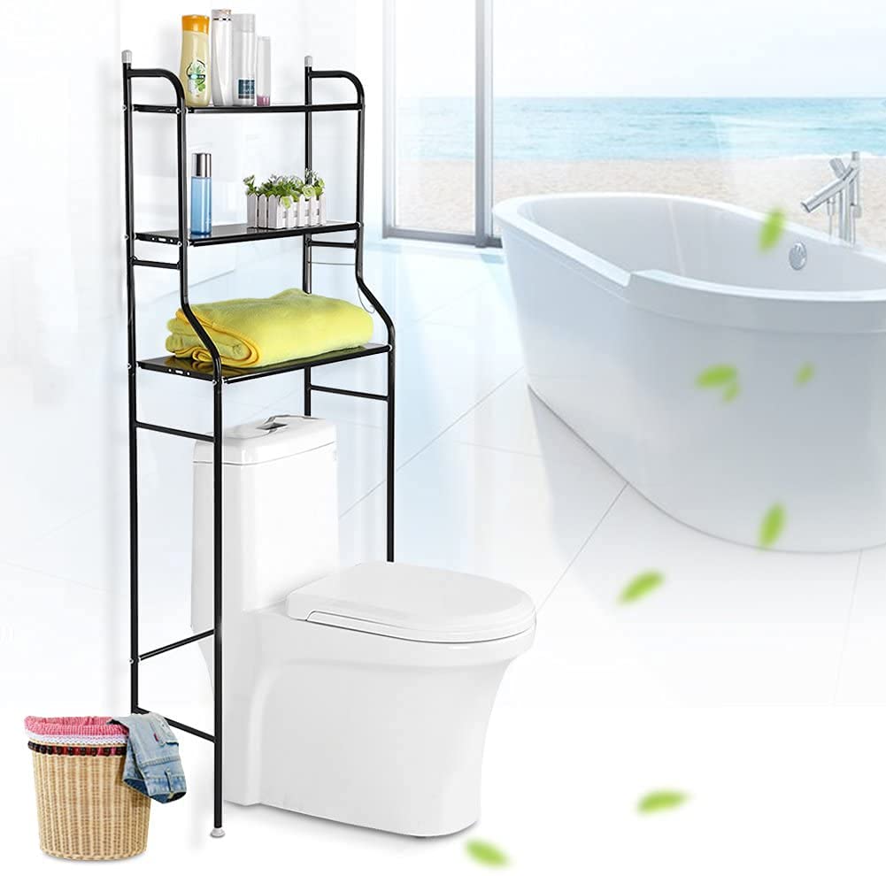 EVANA Toilet Rack Storage Rack Shelf Adjustable Standing Organizer 3