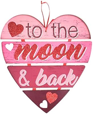 Decor Happy Valentine S Day Wall Plaques Home Decoration Decorations Valentine Message Hanging Hearts Wall To The Moon Back Sign Buy Online At Best Price In Uae Amazon Ae