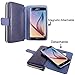 S6 Case, Galaxy S6 Case, Cellularvilla Galaxy S6 [Wallet Bag] Case, Pu Leather Flip [7 Card Slots] [Purse] Case, [Zipper Wallet] [Magnetic Detachable] Back Cover for Samsung Galaxy S6 (Midnight Blue)