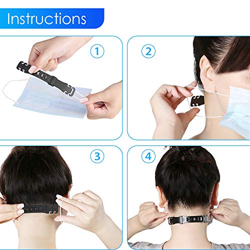 Homasky Ear Protectors for Masks, Ear Strap Extender Hooks with 6