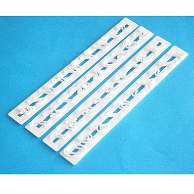 All U?Want FOUR-C Alphabet Cutters for Fondant Cake Decorating,Cake Design Border ,Cake Decorating Kit, Cake Cutter Mould 4PCS/Set