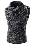 TKV01 Mens Slim Fashionable Collar Point Practical Casual Knitted Waistcoat