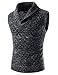 TKV01 Mens Slim Fashionable Collar Point Practical Casual Knitted Waistcoat