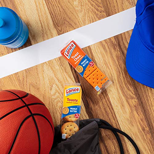 Lance Sandwich Crackers, Toasty and Toastchee Peanut Butter, 40 Ct