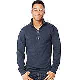 Hanes Men's Long Sleeve 1/4 Zip Pullover, Navy Heather, X-Large