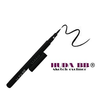 HUDA BB Water Proof Pen Sketch Eyeliner In Black Colour For All Skin Tone 2 G BLACK (for protective stay all day)