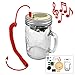 DIY Kit - Portable Speaker & Guitar Amplifier (Red Cord & Mason Jar included) | Beginners soldering project for kids, teens, adults | Learn about electronics, engineering, STEM education, robotics