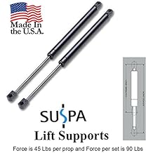 Suspa C16-04270 C1604270 17" Gas Prop, Quantity (2), Force 45 Lbs Per Prop, Force Per Set 90 Lbs, Camper Rear Window, Window Lift Support, Struts, Made in USA
