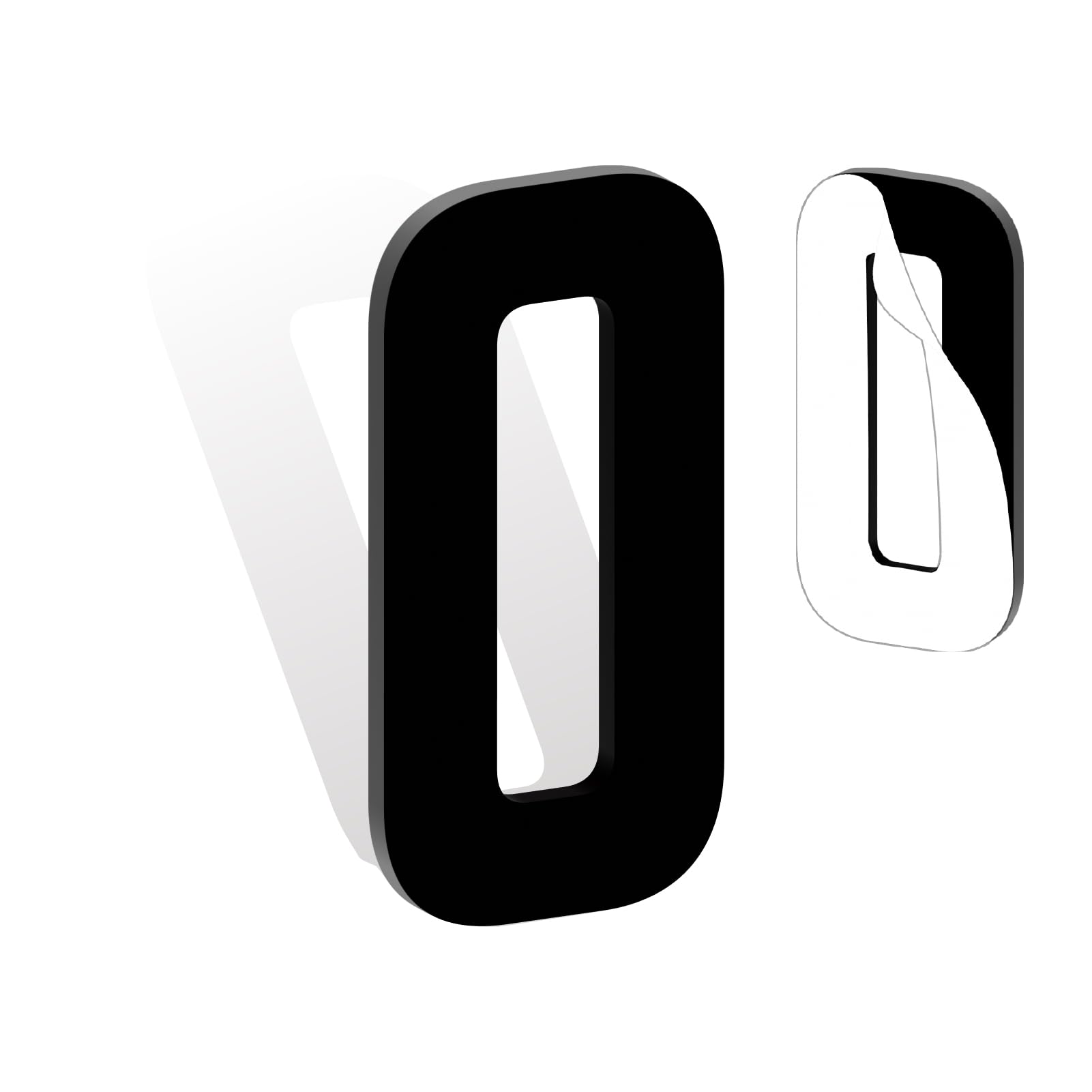 12 Inch Self Adhesive House Numbers, Acrylic Modern
