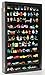 Display Case Wall Curio Cabinet for Building Toys Minifigures Miniature Figures (Black Finish) Living Room