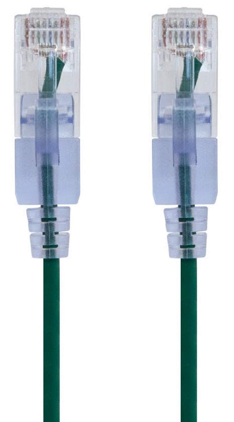 Monoprice Cat6A Ethernet Patch Cable - 5 Feet - Green (10 Pack) Snagless RJ45 550Mhz UTP Pure Bare Copper Wire 10G 30AWG - SlimRun Series
