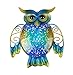 LIFFY Metal Owl Wall Decor Garden Hanging Art Glass Decorative Fence Decorations for Patio, Porch or Door