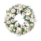 Pre-Lit White Daisy Twig 18