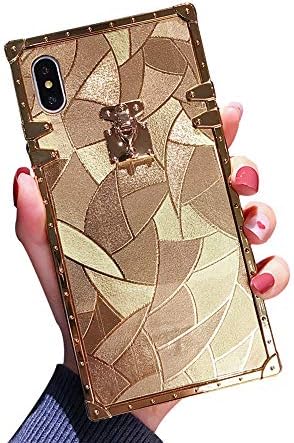 Heroasnice Ip Xs Max Case Square Compatible With Apple iPhone Xmaxs Cases Bling Xphone Xmax Cover Glitter I Phone Sxmax Protective Bumper 10 10Smax Sparkly 6.5 Inch
