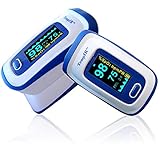 Finger Pulse Oximeter Portable Digital Blood Oxygen and Pulse Sensor Meter with Alarm - SPO2 - For Adults, Children, Sports Use - TempIR for Reliability and Excellent Customer Care