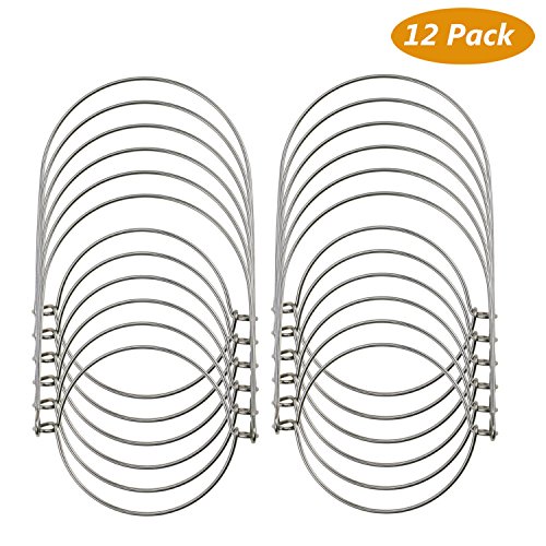TedGem 12 Pack Wire Handles (Handle-Ease) for Mason, Stainless Steel Mason Jar Hanger, Canning Jars Hanger, Hanging Jars, Jar hanging Hook for Regular Mouth Mason, Ball