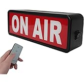 ON AIR Light Sign Recording Sign Studio Warning Signfor (Studio/Home Studio/Company/Desk or Wall Decor). Simple and Easy ON/Off Switch Button.Up Lighted Broadcast Warning Sign Finished (Black)