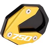 MotHeart Motorcycle Kickstand Enlarger For XL750V Transalp 2023-2026 Foot Pad Extension Plate Secure Support CNC Aluminum xl750v transalp Accessories (Gold)