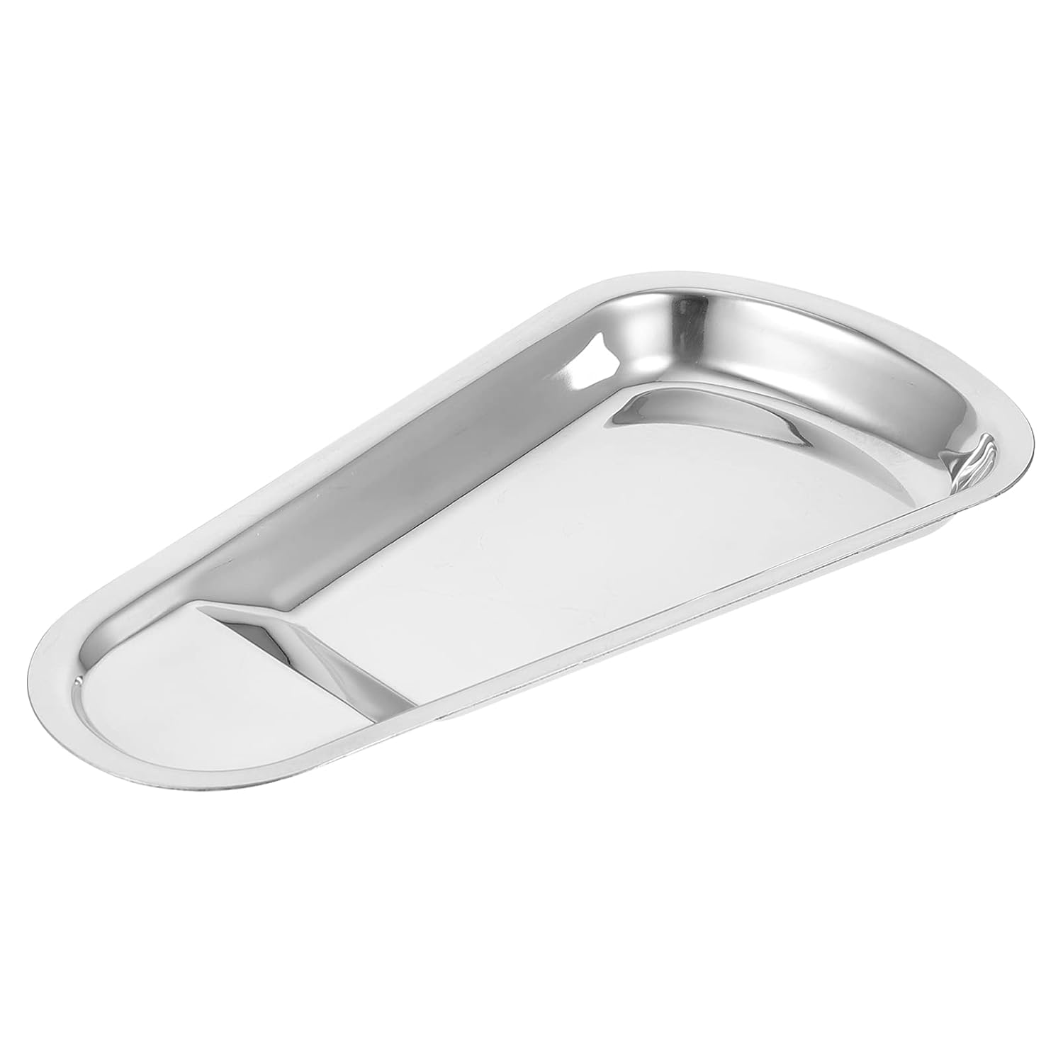 TOPBATHY Stainless Steel Buffet Serving Platters 2 Compartment Divided