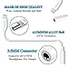 Lightning Jack Adapter(2 pack) iNassen Adapter to 3.5 mm Headphone Jack Adapter Lightning Connector to 3.5mm AUX Audio Jack Earphone Extender Jack Stereo for iPhone 7/7Plus Support iOS 10.2（White）