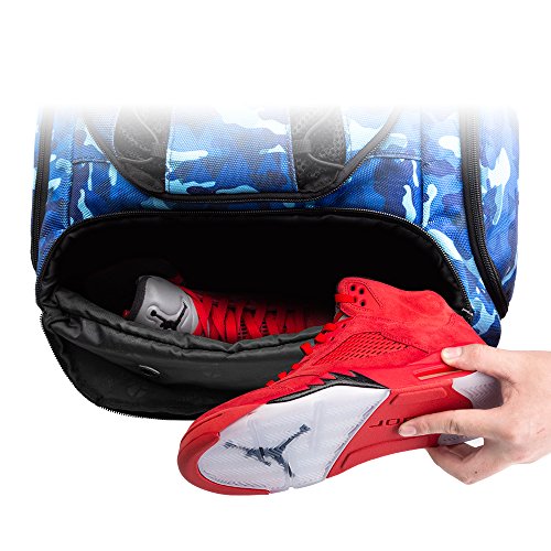 image for Kuangmi Basketball Backpack Ball Pocket All Sports Gym Travel Bag for 