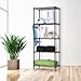 LANGRIA 5 Tier Shelving Units Storage Rack Supreme Wire Shelving Organization, Black